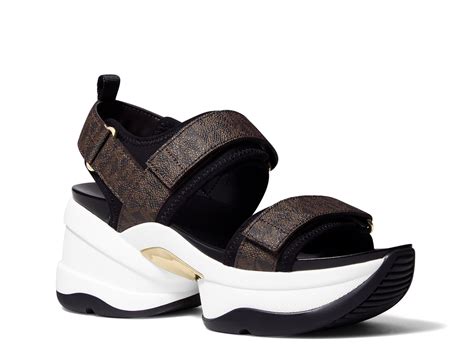 michael kors maverick sandals|Maverick Logo Print Sandal .